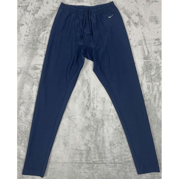 Nike Alpha Project Pants Womens Sz L Compression Blue Athletic Drawstring Tights - Picture 1 of 9